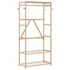 vidaXL bambusz ruha&aacute;llv&aacute;ny polcokkal 80x40x175 cm