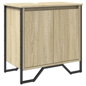 vidaXL sonoma t&ouml;lgy szerelt fa f&uuml;rdőszobai mosd&oacute;szekr&eacute;ny 60x35x60 cm