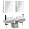 vidaXL F&uuml;rdőszobai Szekr&eacute;ny Szett 5 pcs Betonsz&uuml;rke 53 x 15,5 x 70 cm