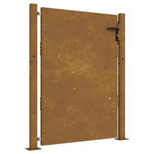 vidaXL Corten ac&eacute;l kerti kapu 100x125 cm