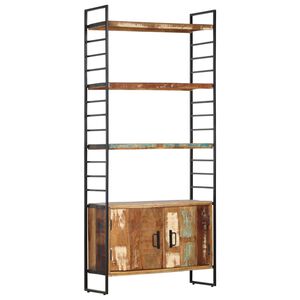 vidaXL 4 szintes t&ouml;m&ouml;r &uacute;jrahasznos&iacute;tott fa k&ouml;nyvespolc 80x30x180 cm