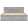 vidaXL szürke sonoma tölgy színű ágykeret fejtámlával 150 x 200 cm