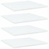 vidaXL 4 db feh&eacute;r szerelt fa k&ouml;nyvespolc 40 x 40 x 1,5 cm