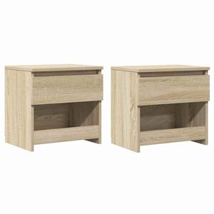 vidaXL 2 db sonoma t&ouml;lgy sz&iacute;nű szerelt fa &eacute;jjeliszekr&eacute;ny 40x30x39 cm