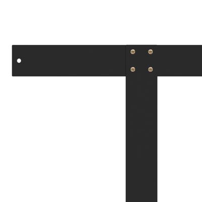 vidaXL fekete vas raklapkanapé-háttámla 110 cm