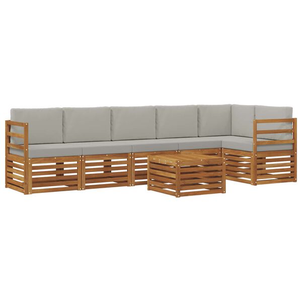 vidaXL &Uuml;lőgarnit&uacute;r&aacute;k 7 pcs Term&eacute;szetes &eacute;s Vil&aacute;gossz&uuml;rke T&ouml;m&ouml;r Ak&aacute;cfa