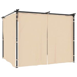 vidaXL kr&eacute;msz&iacute;nű ac&eacute;l pavilon f&uuml;gg&ouml;ny&ouml;kkel 3 x 3 m
