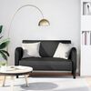 vidaXL fekete műbőr loveseat kanap&eacute; 110 cm
