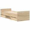vidaXL sonoma tölgy színű ágykeret fej- és lábtámlával 100 x 200 cm