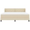 vidaXL Boxspring &aacute;gy matraccal matracmal Kr&eacute;m 180 x 200 cm sz&ouml;vet