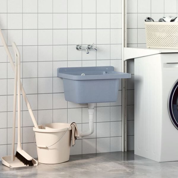 vidaXL sz&uuml;rke gyanta falra szerelhető mosd&oacute;kagyl&oacute; 50x35x24 cm