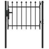 vidaXL Ker&iacute;t&eacute;s kapu BOXTEL 103 x 124,5 cm Porsz&oacute;rt ac&eacute;l Sz&uuml;rke