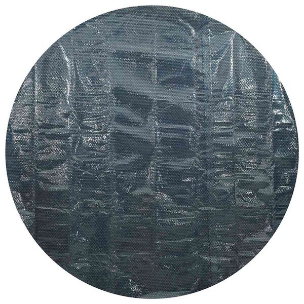 vidaXL fekete &eacute;s k&eacute;k napelemes lebegő PE medencef&oacute;lia 527 cm