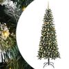 vidaXL Mű kar&aacute;csonyfa Z&ouml;ld 210 cm PVC &eacute;s műanyag &eacute;s ac&eacute;l