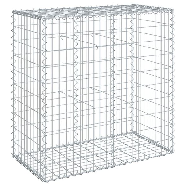 vidaXL horganyzott vas gabion kosár fedéllel 100 x 50 x 100 cm