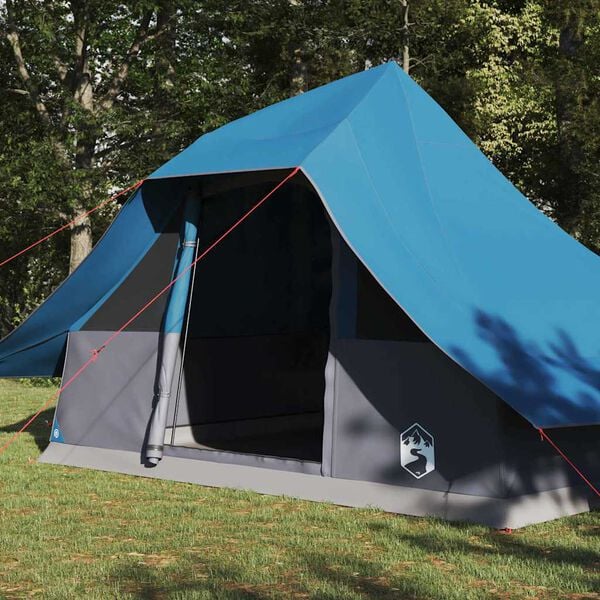 vidaXL Tipi s&aacute;tor tetővel t&aacute;rol&oacute;val K&eacute;k 364 x 281 x 257 cm taft