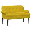 vidaXL Gombra tűz&ouml;tt loveseat S&aacute;rga 120 x 66 x 78 cm B&aacute;rsony