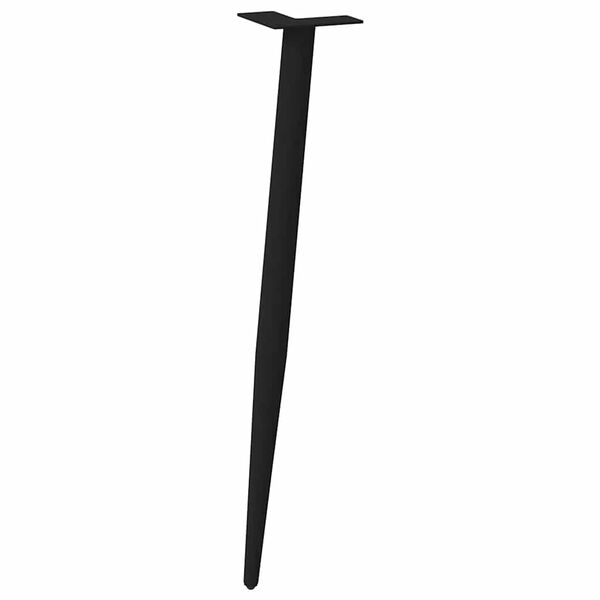 vidaXL 4 db k&uacute;pos alak&uacute; fekete ac&eacute;l konzolasztal l&aacute;b 72-73 cm