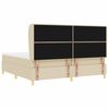 vidaXL Boxspring &aacute;gy matraccal S&ouml;t&eacute;tsz&uuml;rke 90x190 cm Sz&ouml;vet Kr&eacute;m