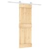 vidaXL Cs&uacute;sz&oacute; ajt&oacute; Term&eacute;szetes &eacute;s Feh&eacute;r 70 x 210 cm Szil&aacute;rd Fenyőfa