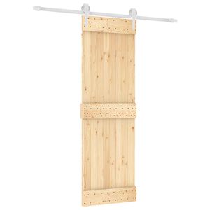 vidaXL Cs&uacute;sz&oacute; ajt&oacute; Term&eacute;szetes &eacute;s Feh&eacute;r 70 x 210 cm Szil&aacute;rd Fenyőfa