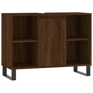 vidaXL barna t&ouml;lgysz&iacute;nű szerelt fa mosd&oacute;szekr&eacute;ny 80 x 33 x 60 cm