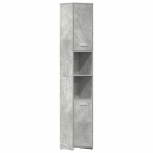 vidaXL betonsz&uuml;rke szerelt fa f&uuml;rdőszobaszekr&eacute;ny 30 x 30 x 183,5 cm