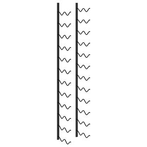 vidaXL fekete vas falra szerelhető bortart&oacute; &aacute;llv&aacute;ny 24 palacknak