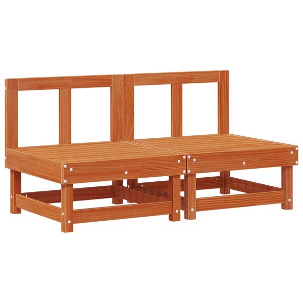 vidaXL Kerti K&ouml;z&eacute;pső Kanap&eacute; T&ouml;m&ouml;r fenyő Viaszbarna