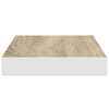 vidaXL 2 db t&ouml;lgysz&iacute;nű &eacute;s feh&eacute;r MDF lebegő fali polc 50 x 23 x 3,8 cm