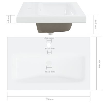 vidaXL magasfényű fehér szerelt fa fürdőszobai bútorszett