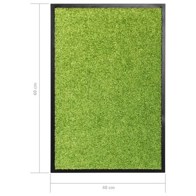 vidaXL zöld kimosható lábtörlő 40 x 60 cm