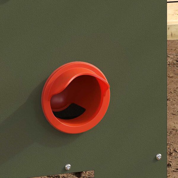 vidaXL Csirke etető Olajzöld 40,5 x 25 x 38 cm Hidegen Hengerelt Acél