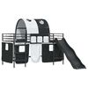 vidaXL Gyerekek Loft &Aacute;gykerete Fekete 99,5 x 200 cm F&eacute;m