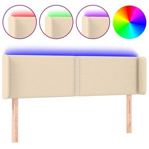 vidaXL kr&eacute;msz&iacute;nű sz&ouml;vet LED-es fejt&aacute;mla 147 x 16 x 78/88 cm