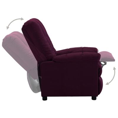 vidaXL lila szövet elektromos dönthető fotel