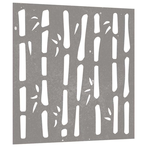 vidaXL bambuszmint&aacute;s corten ac&eacute;l kerti fald&iacute;sz 55x55 cm