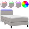 vidaXL vil&aacute;gossz&uuml;rke sz&ouml;vet rug&oacute;s &eacute;s LED-es &aacute;gy matraccal 90x200 cm