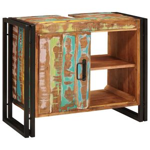 vidaXL Mosd&oacute;kagyl&oacute; szekr&eacute;ny Soksz&iacute;nű Szil&aacute;rd &Uacute;jrahasznos&iacute;tott Fa