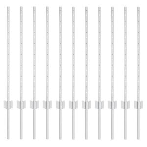 vidaXL Be&aacute;gyazott ker&iacute;t&eacute;soszlop 11 db Ez&uuml;st 120 cm Porsz&oacute;rt ac&eacute;l
