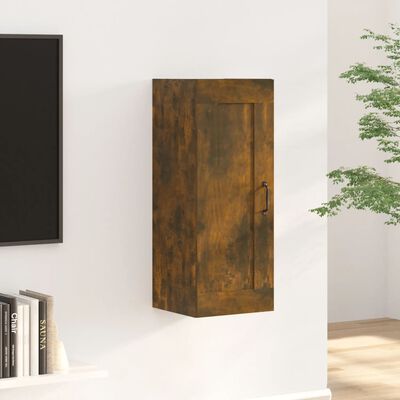 vidaXL füstös tölgyszínű szerelt fa függőszekrény 35 x 34 x 90 cm