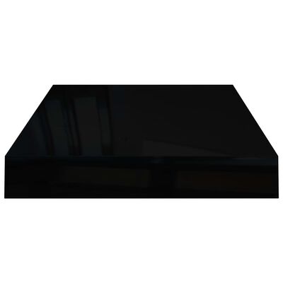 vidaXL magasfényű fekete MDF lebegő fali polc 40 x 23 x 3,8 cm