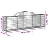 vidaXL 9 db &iacute;ves horganyzott vas gabion kos&aacute;r 200x30x60/80 cm