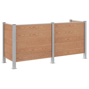 vidaXL Hullad&eacute;k Gyűjtő Ker&iacute;t&eacute;s Barna 237 x 85 x 115 cm