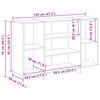 vidaXL Sz&eacute;f Artisan t&ouml;lgy 120 x 30 x 75 cm Faanyag