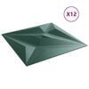 vidaXL Fali panelek Csillag 12 pcs Csillag Z&ouml;ld 50 x 50 cm XPS Hab