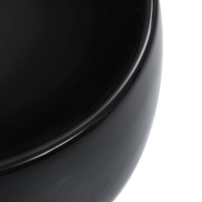 vidaXL fekete kerámia mosdókagyló 44,5 x 39,5 x 14,5 cm