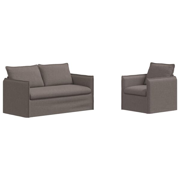 vidaXL Kanap&eacute; 2 pcs T&oacute;psz&iacute;nű 196 x 82 x 85 cm sz&ouml;vet