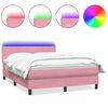 vidaXL r&oacute;zsasz&iacute;n b&aacute;rsony rug&oacute;s &eacute;s LED-es &aacute;gy matraccal 160x210 cm