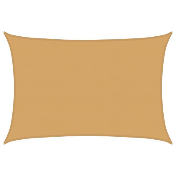 vidaXL homoksz&iacute;nű n&eacute;gysz&ouml;gletű HDPE napvitorla 160 g/m&sup2; 5x6 m